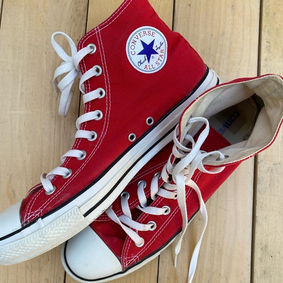 Converse Other - High top chuck taylor all star red Converse 10M